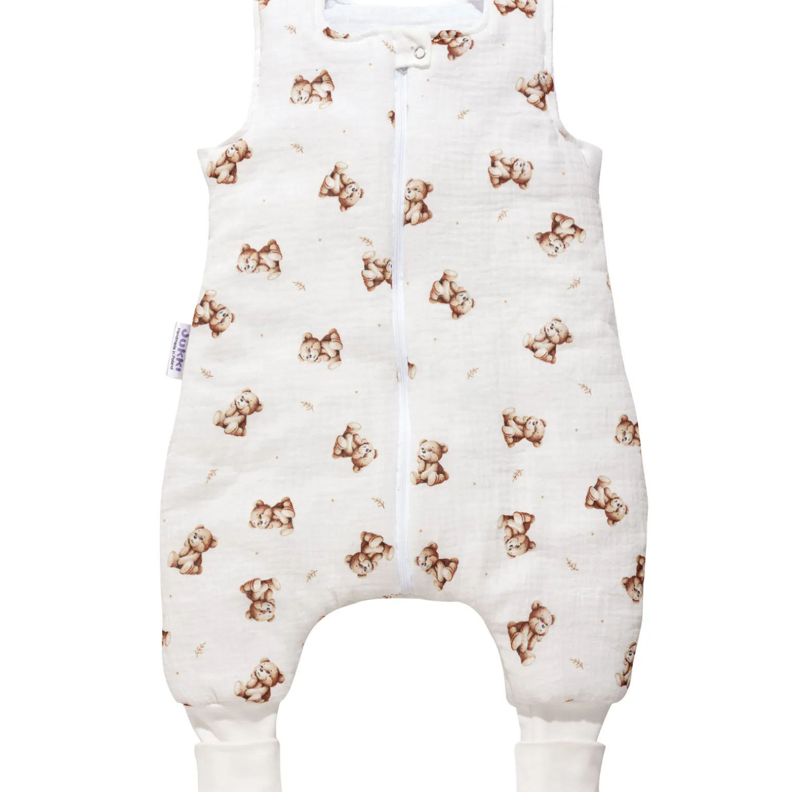 Muślinowy Śpiworek niemowlęcy - ocieplany z nogawkami - Baby Bear