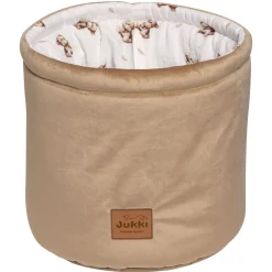 Muślinowy Pojemnik / koszyk na akcesoria dla niemowlaka - Baby Bear i Toffee Soft Velvet