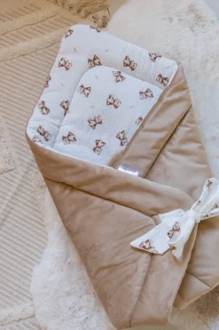 Muślinowy Rożek niemowlęcy Velvet - Baby Bear i Toffee Soft Velvet