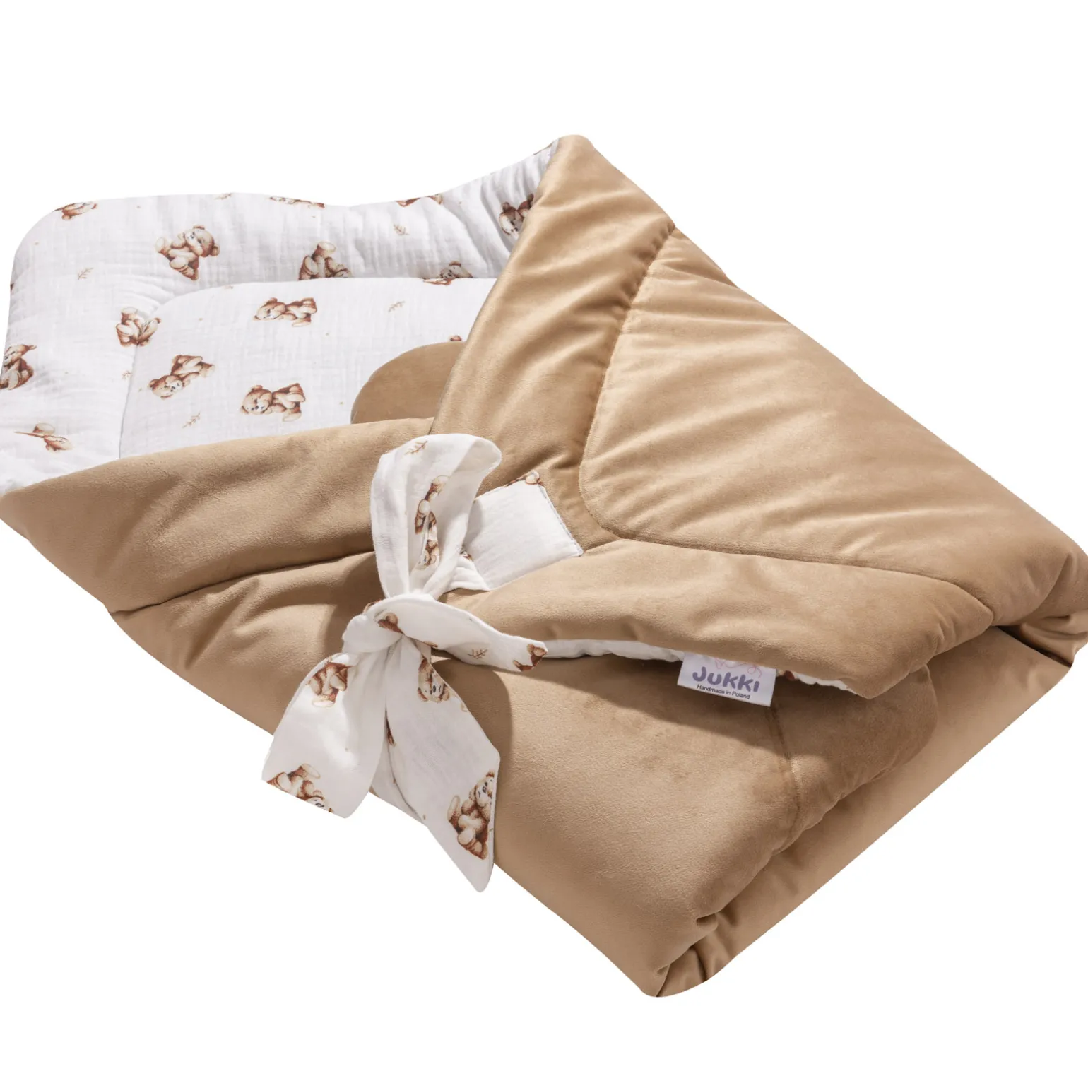 Muślinowy Rożek niemowlęcy Velvet - Baby Bear i Toffee Soft Velvet