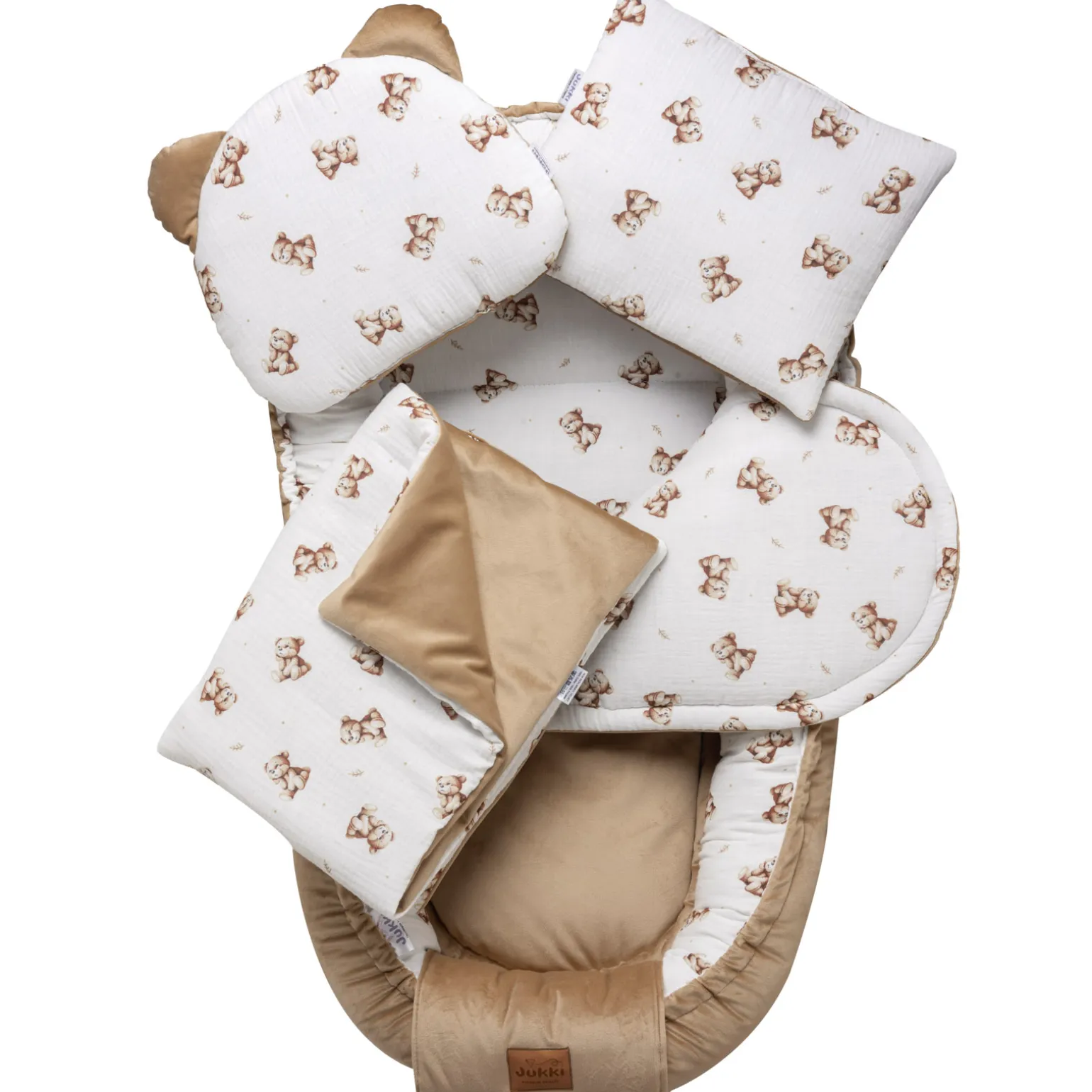 Muślinowy Zestaw 5 elementowy Comfort - Baby Bear i Toffee Soft Velvet