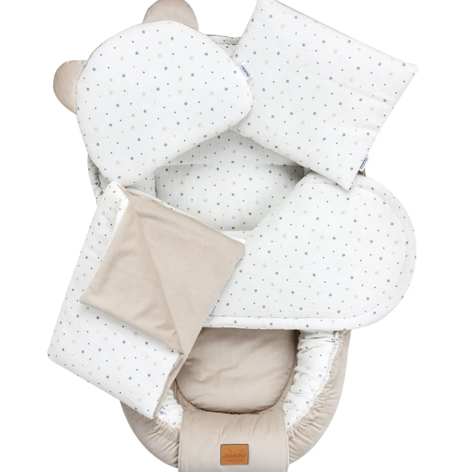 Muślinowy Zestaw 5 elementowy Comfort - Little Stars i Ecru Velvet