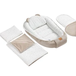 Muślinowy Zestaw 5 elementowy Comfort - Little Stars i Ecru Velvet