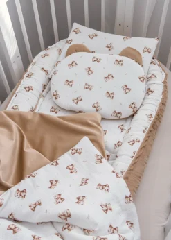 Muślinowy Zestaw 5 elementowy XXL - Baby Bear i Toffee Soft Velvet