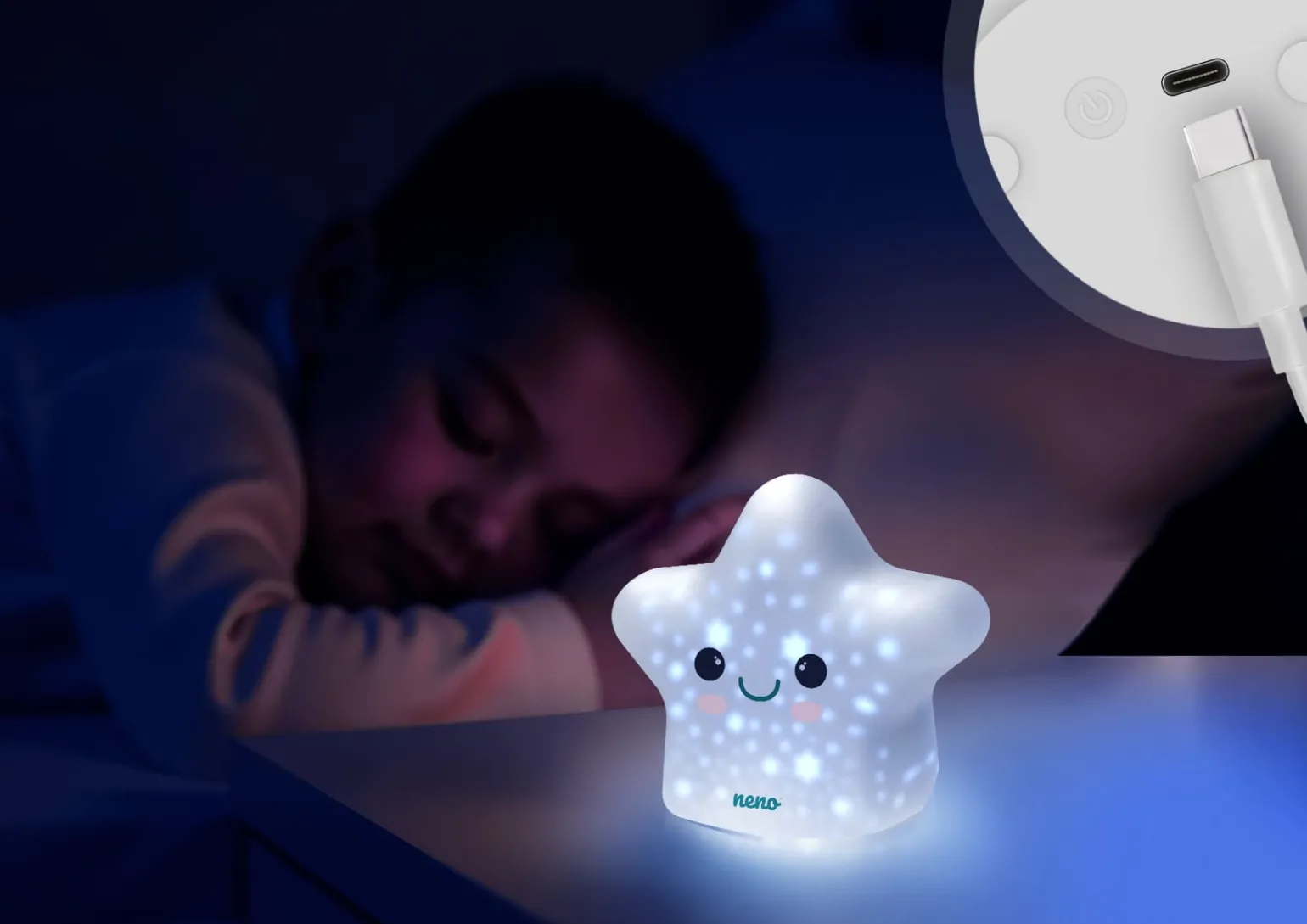 Neno Shine – silikonowa lampka nocna dla dzieci
