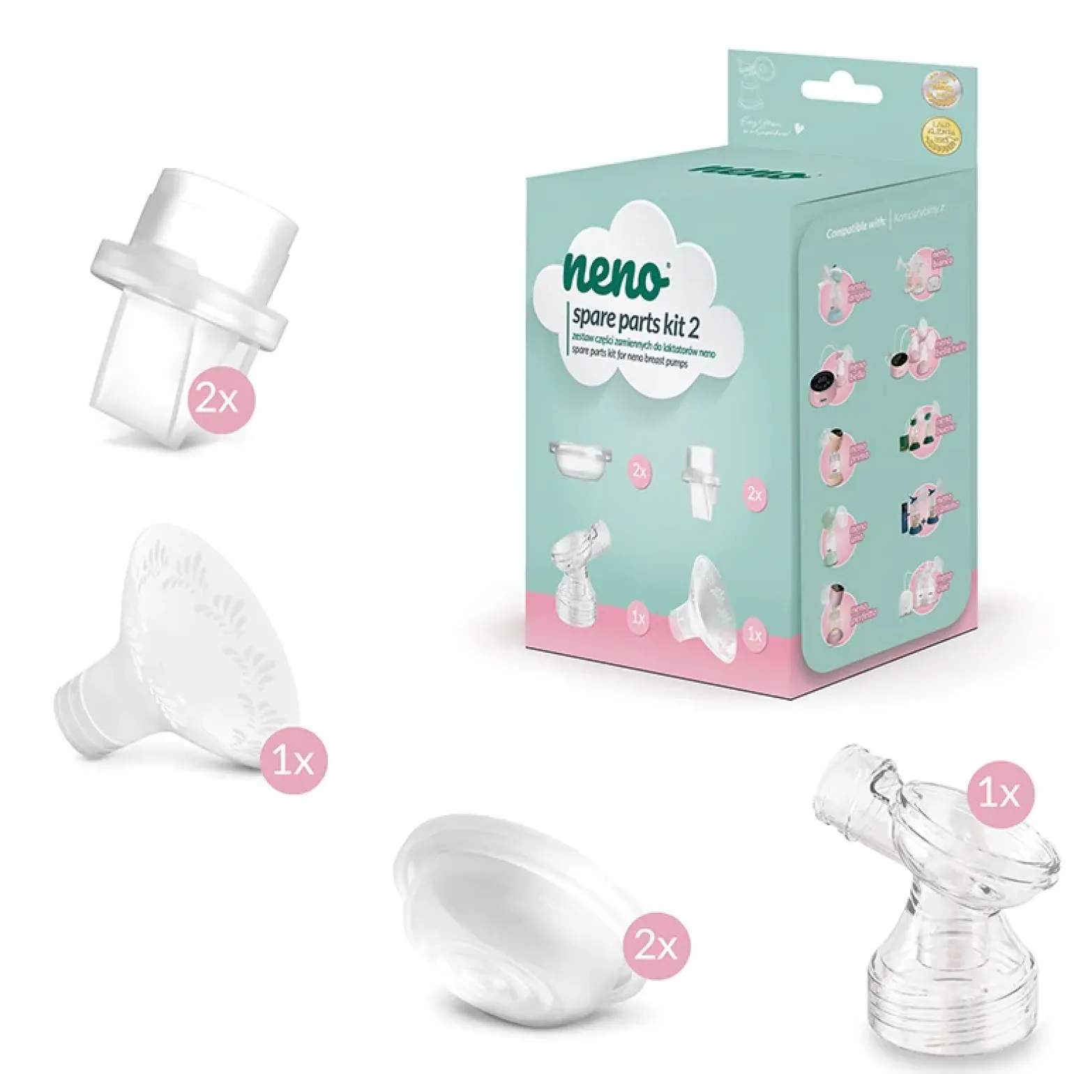 NENO Spare parts kit 2 - Zestaw części zamiennych do laktatorów Neno
