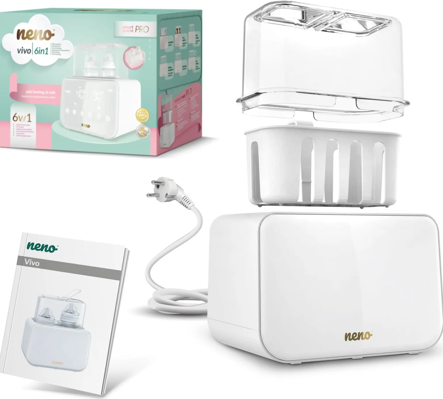 Neno Vivo - 6w1, sterylizator, podgrzewacz, rozmrażacz