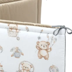 Ochraniacz do łóżeczka - Boho Bears i Cappuccino Soft Velvet