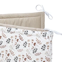 Ochraniacz do łóżeczka - Boho Garden i ecru Velvet