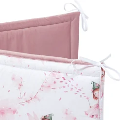 Ochraniacz do łóżeczka - Little Fairy i Smokey Pink Soft Velvet