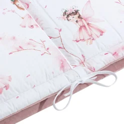 Ochraniacz do łóżeczka - Little Fairy i Smokey Pink Soft Velvet