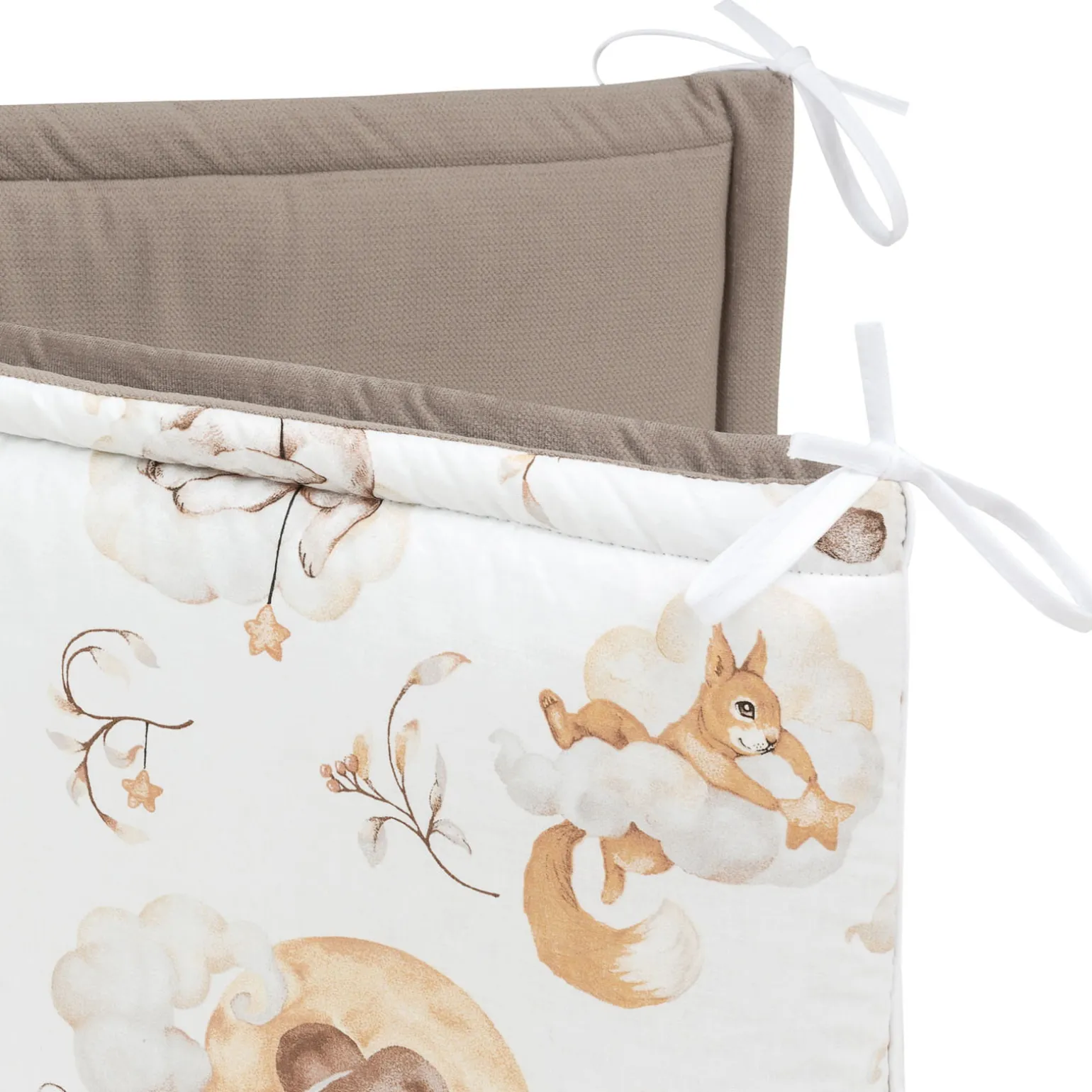 Ochraniacz do łóżeczka - Sweet Teddy i Latte Velvet