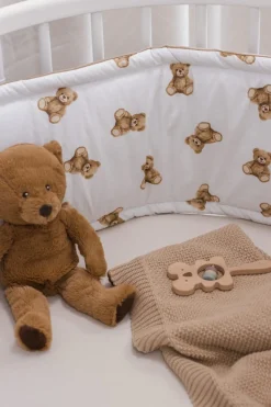 Ochraniacz do łóżeczka XXL - Mr. Teddy i Caramel Velvet