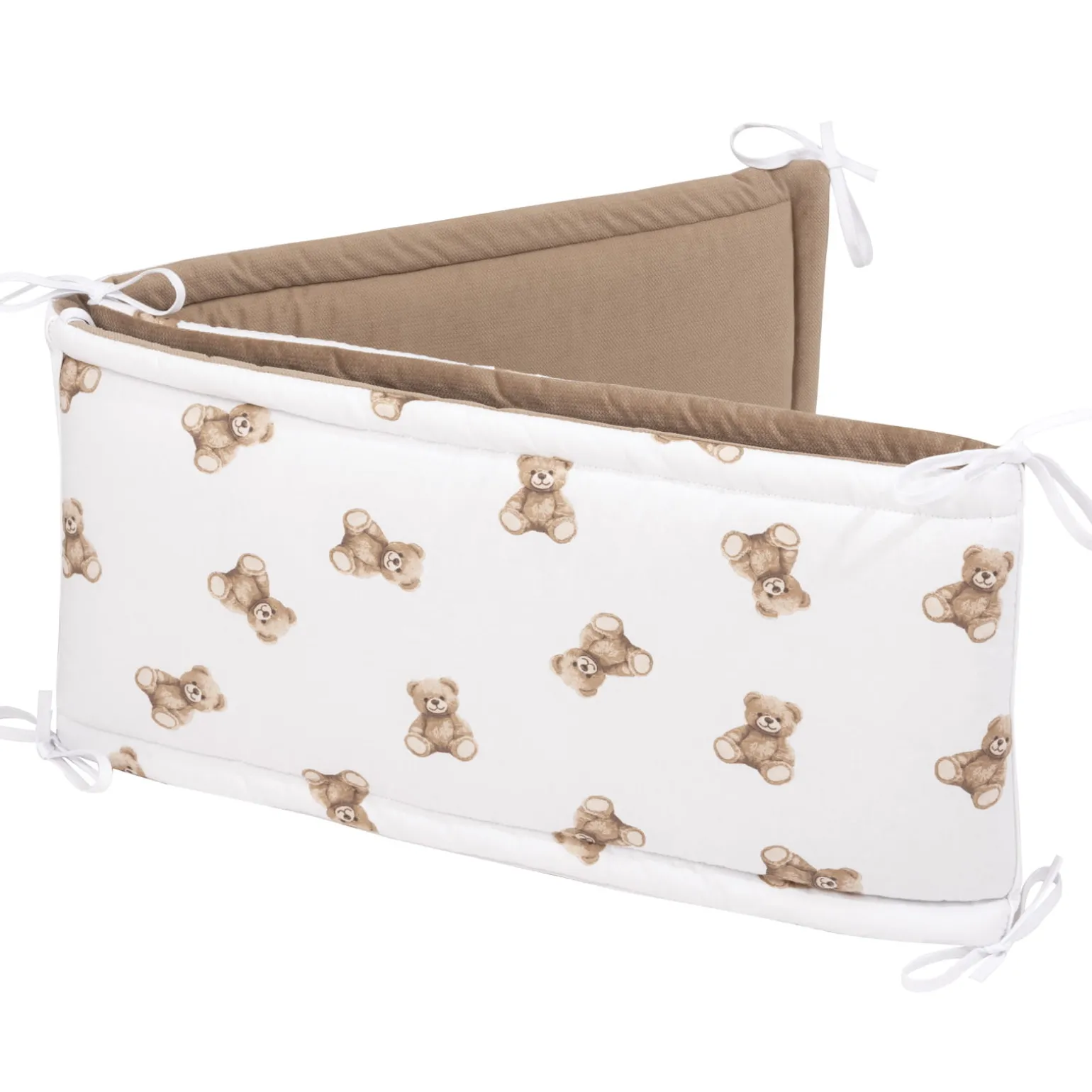 Ochraniacz do łóżeczka XXL - Mr. Teddy i Caramel Velvet