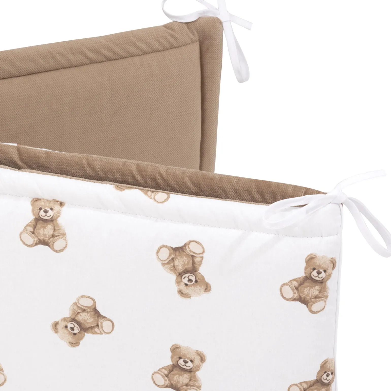 Ochraniacz do łóżeczka XXL - Mr. Teddy i Caramel Velvet