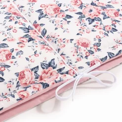 Ochraniacz do łóżeczka XXL - Roses i Smokey Pink Soft Velvet