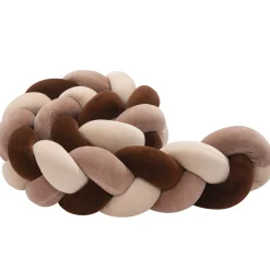 Ochraniacz warkocz do łóżeczka pleciony, 200 cm - Latte Mix
