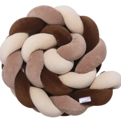 Ochraniacz warkocz do łóżeczka pleciony, 200 cm - Latte Mix