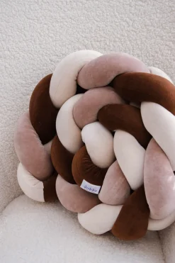 Ochraniacz warkocz do łóżeczka pleciony, 200 cm - Latte Mix