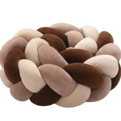 Ochraniacz warkocz do łóżeczka pleciony, 200 cm - Latte Mix