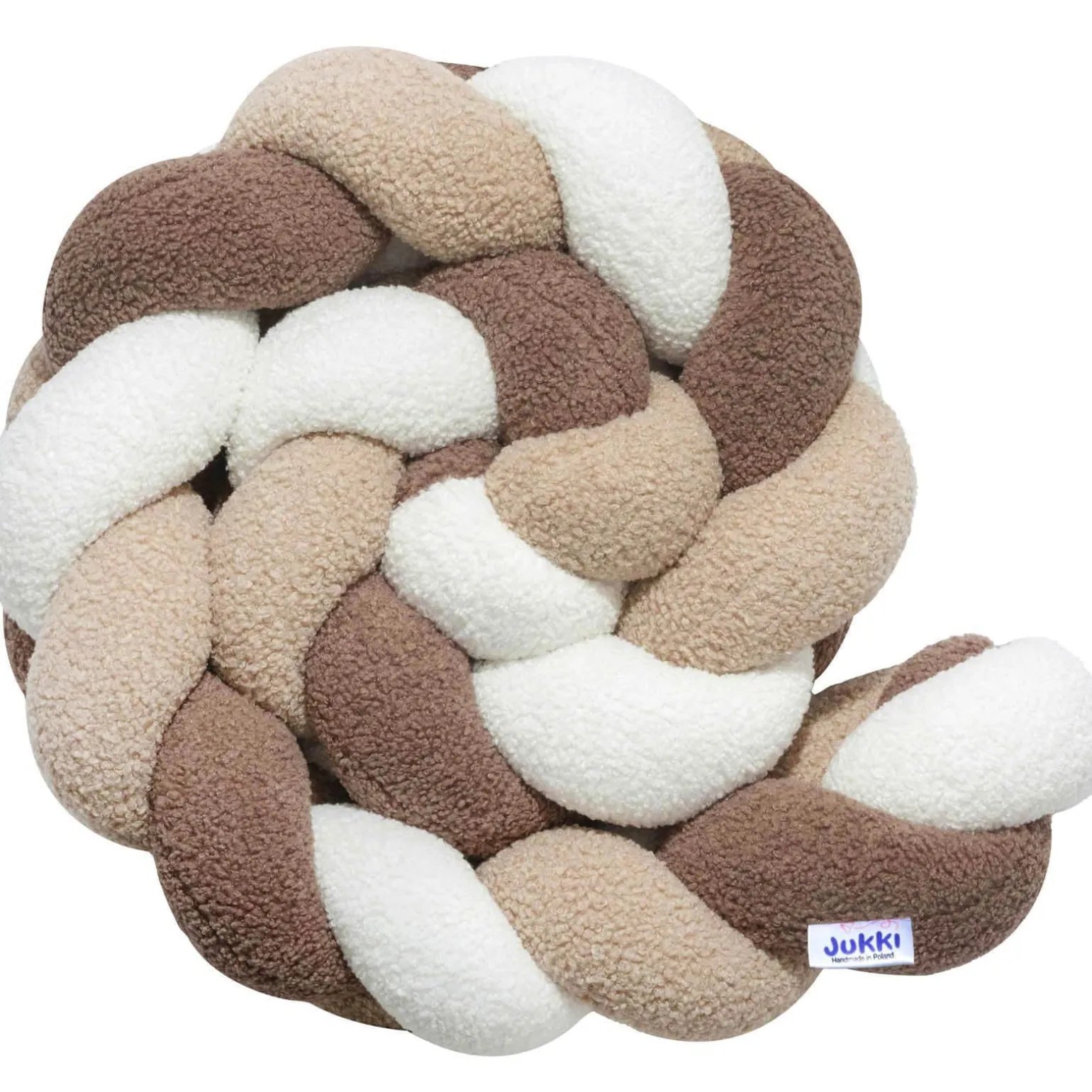 Ochraniacz warkocz do łóżeczka pleciony BOUCLE, 180 cm - Mix Beige
