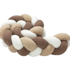 Ochraniacz warkocz do łóżeczka pleciony BOUCLE, 180 cm - Mix Beige