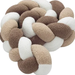 Ochraniacz warkocz do łóżeczka pleciony BOUCLE, 180 cm - Mix Beige