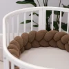 Ochraniacz warkocz do łóżeczka pleciony BOUCLE, 180 cm - Brown