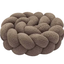Ochraniacz warkocz do łóżeczka pleciony BOUCLE, 180 cm - Brown