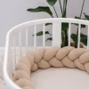 Ochraniacz warkocz do łóżeczka pleciony BOUCLE, 180 cm - Beige