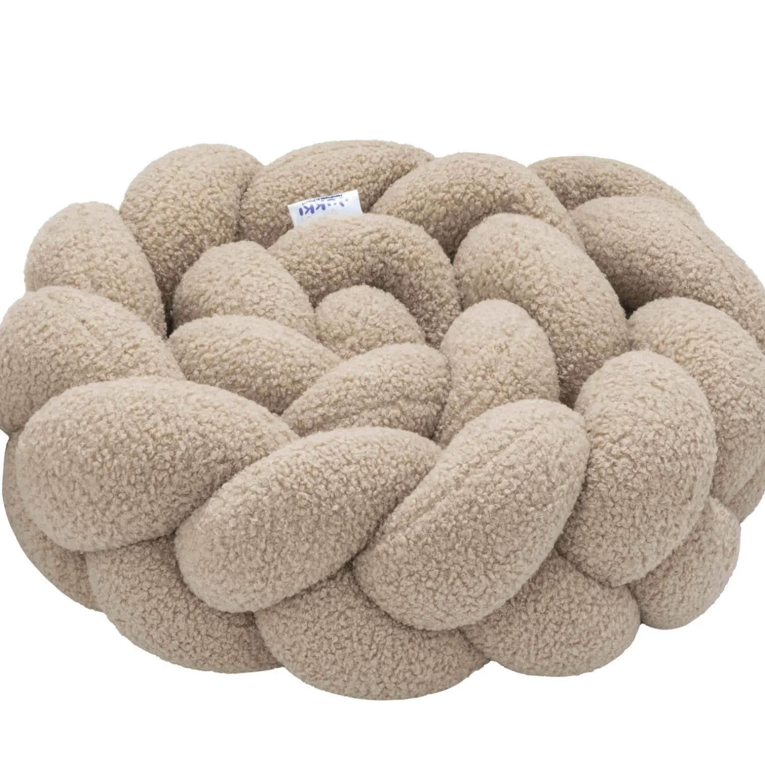 Ochraniacz warkocz do łóżeczka pleciony BOUCLE, 180 cm - Beige
