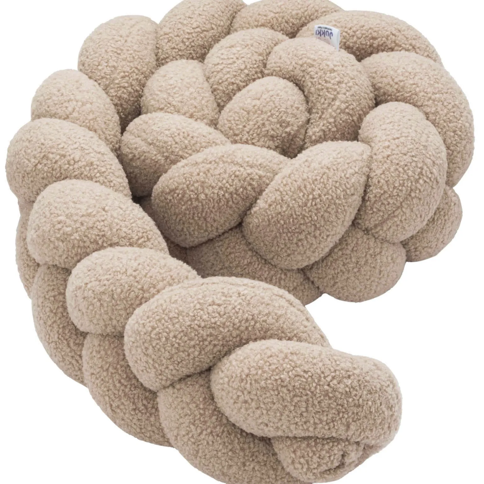 Ochraniacz warkocz do łóżeczka pleciony BOUCLE, 180 cm - Beige