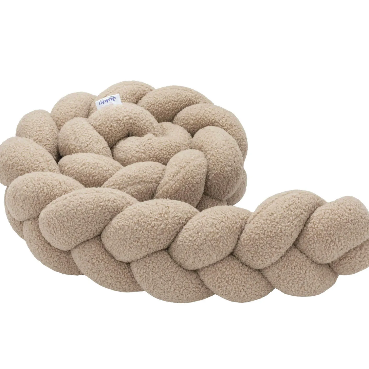 Ochraniacz warkocz do łóżeczka pleciony BOUCLE, 180 cm - Beige