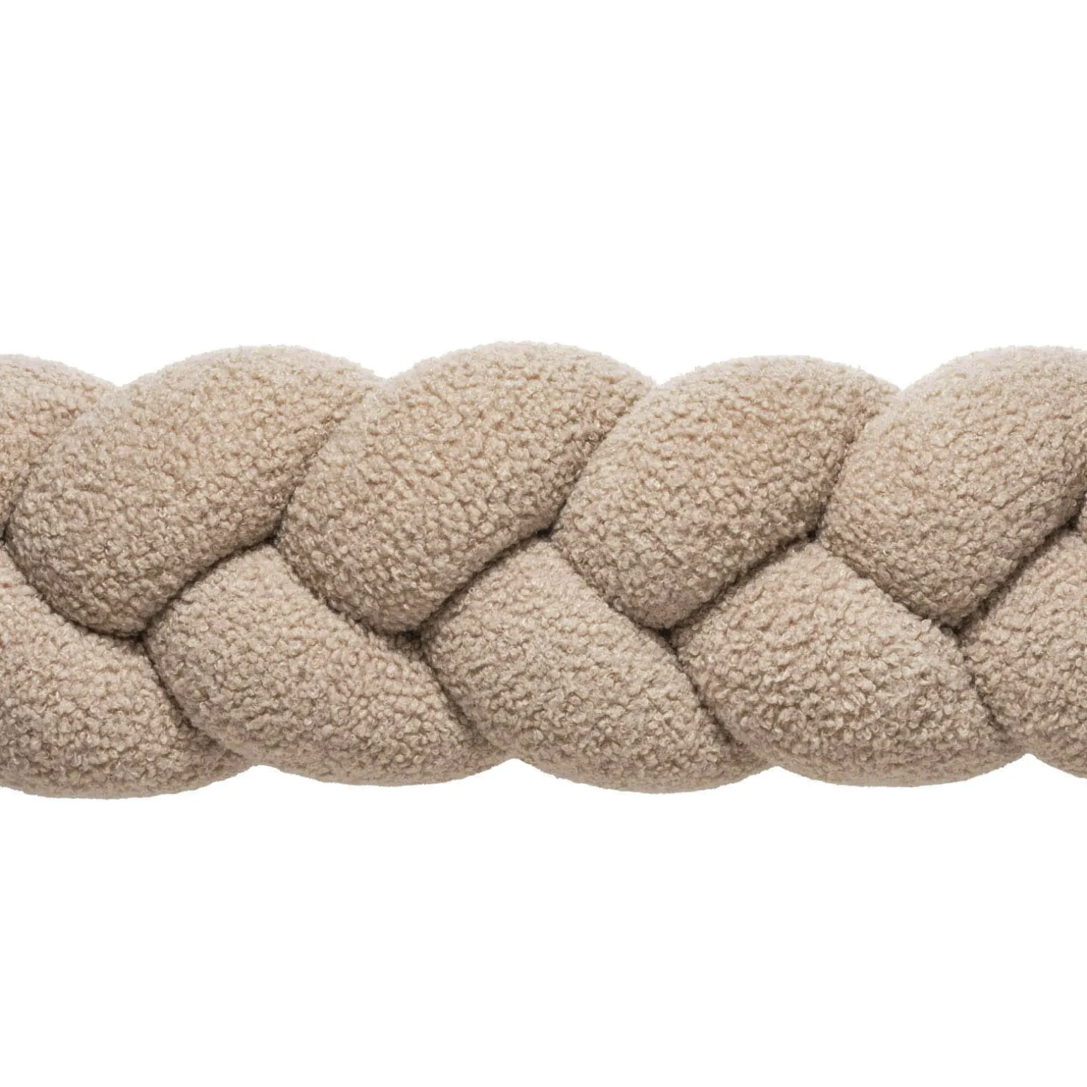 Ochraniacz warkocz do łóżeczka pleciony BOUCLE, 180 cm - Beige