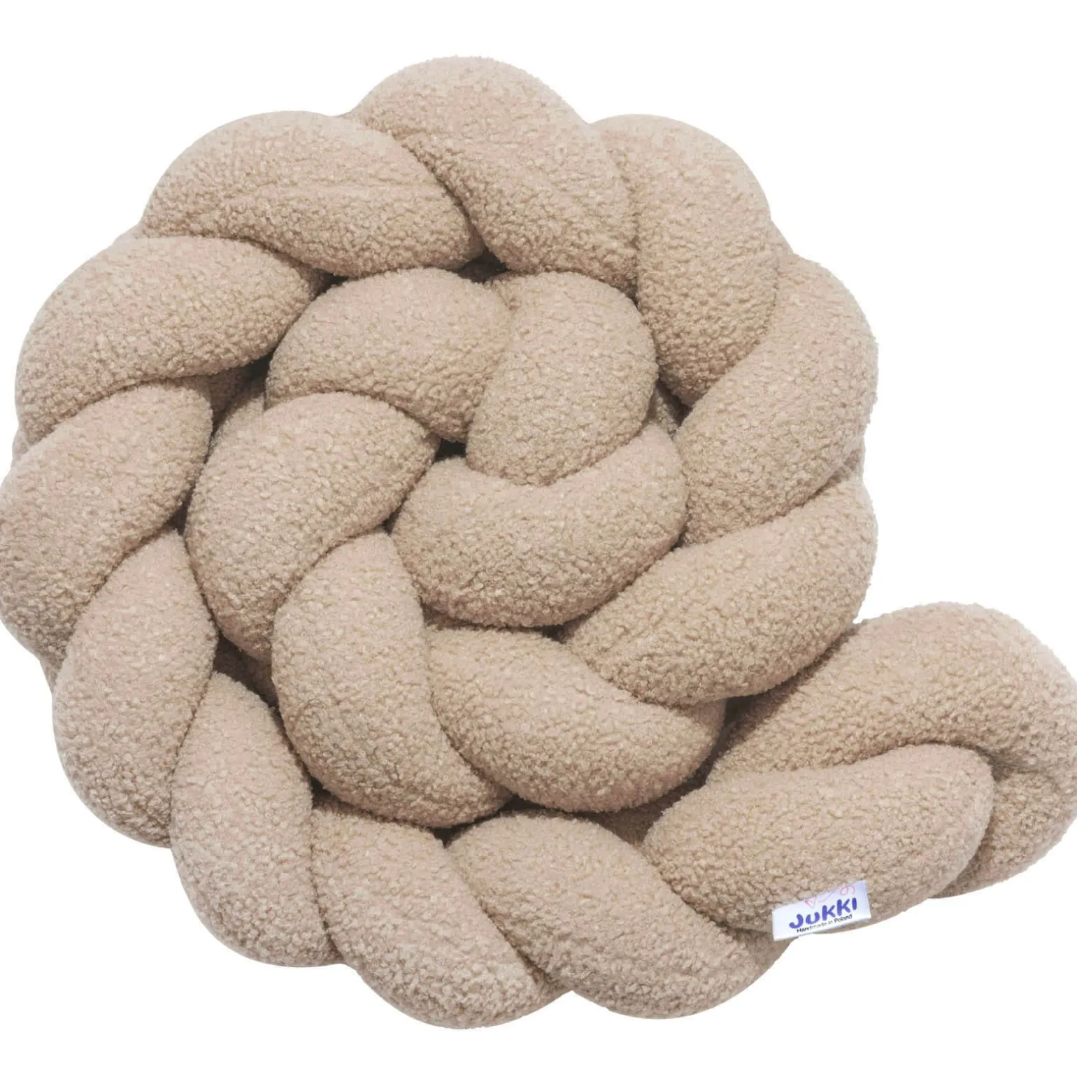 Ochraniacz warkocz do łóżeczka pleciony BOUCLE, 180 cm - Beige