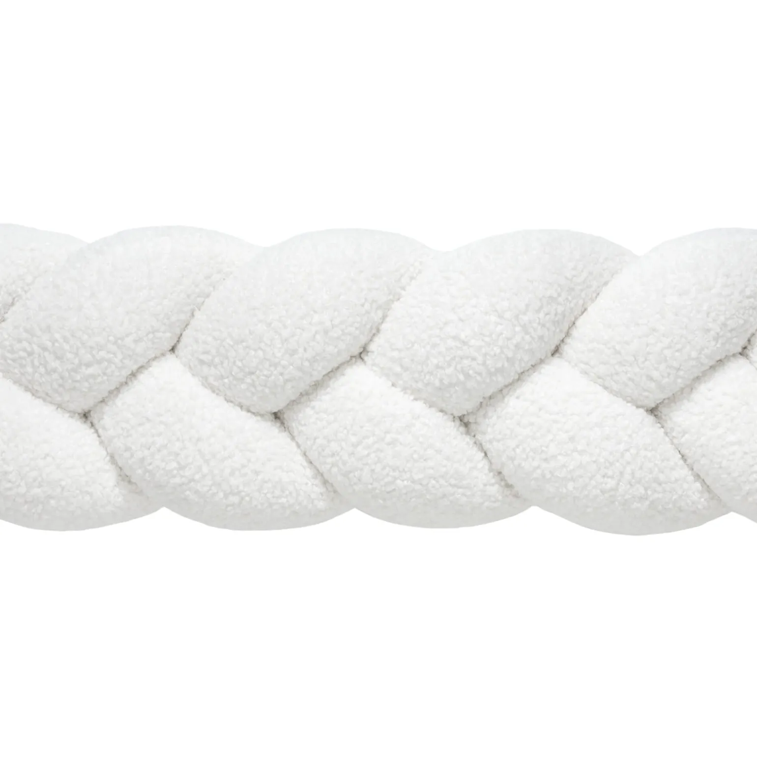 Ochraniacz warkocz do łóżeczka pleciony BOUCLE, 180 cm - Ecru