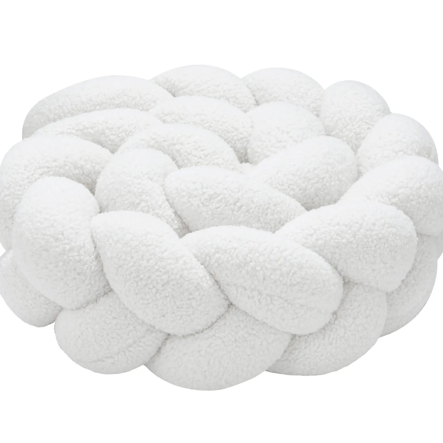 Ochraniacz warkocz do łóżeczka pleciony BOUCLE, 180 cm - Ecru