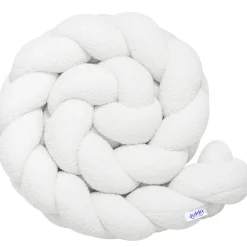Ochraniacz warkocz do łóżeczka pleciony BOUCLE, 180 cm - Ecru