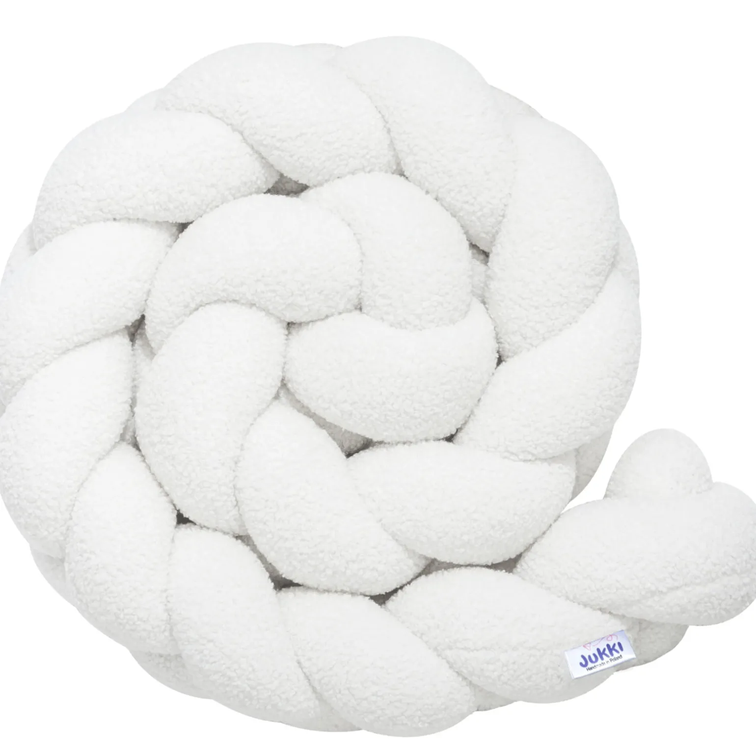 Ochraniacz warkocz do łóżeczka pleciony BOUCLE, 180 cm - Ecru