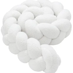 Ochraniacz warkocz do łóżeczka pleciony BOUCLE, 180 cm - Ecru