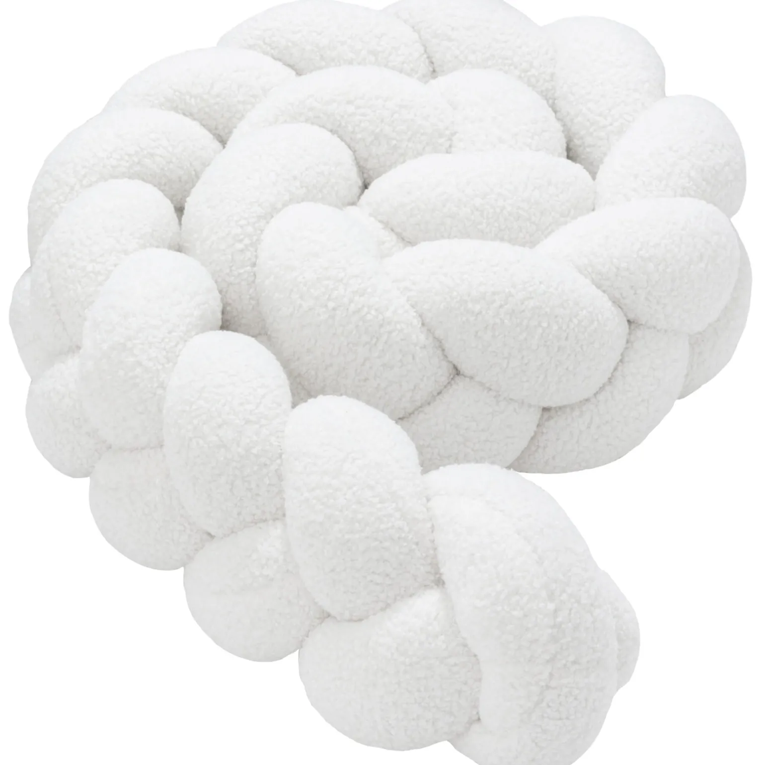Ochraniacz warkocz do łóżeczka pleciony BOUCLE, 180 cm - Ecru