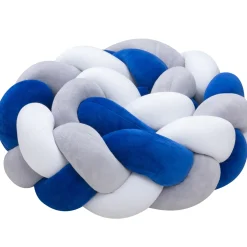 Ochraniacz warkocz do łóżeczka pleciony, 200 cm - Cold Blue