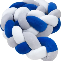 Ochraniacz warkocz do łóżeczka pleciony, 200 cm - Cold Blue