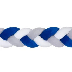 Ochraniacz warkocz do łóżeczka pleciony, 200 cm - Cold Blue