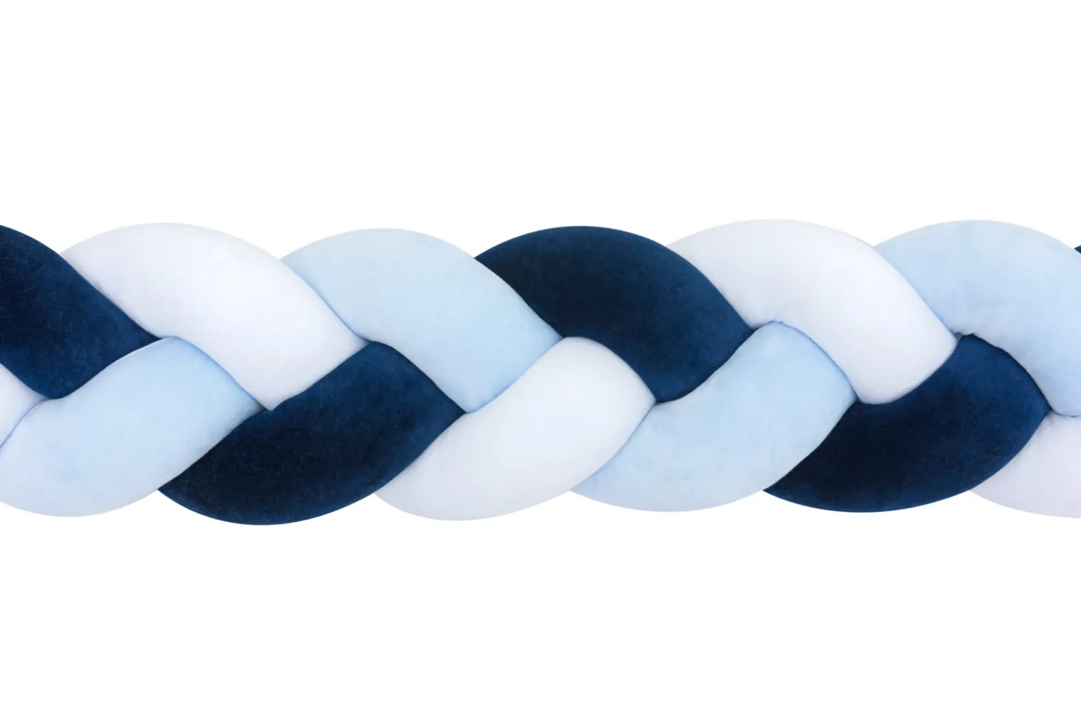 Ochraniacz warkocz do łóżeczka pleciony, 200 cm - Mix Blue