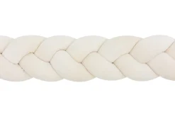 Ochraniacz warkocz do łóżeczka pleciony, 200 cm - Ecru
