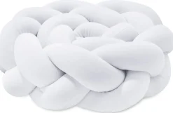 Ochraniacz warkocz do łóżeczka pleciony, 200 cm - Biały