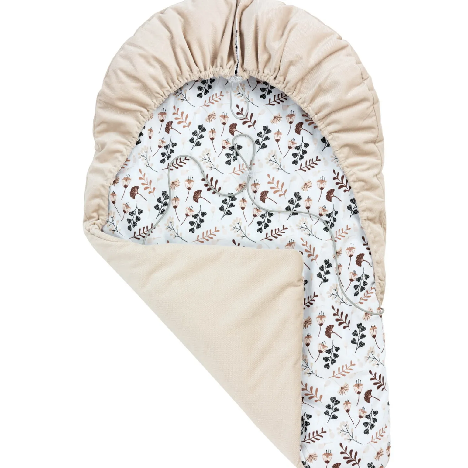 Okrycie, osłonka na nóżki - Boho Garden i ecru Velvet