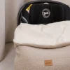 Okrycie, osłonka na nóżki do fotelika samochodowego i wózka spacerowego - Boucle Beige
