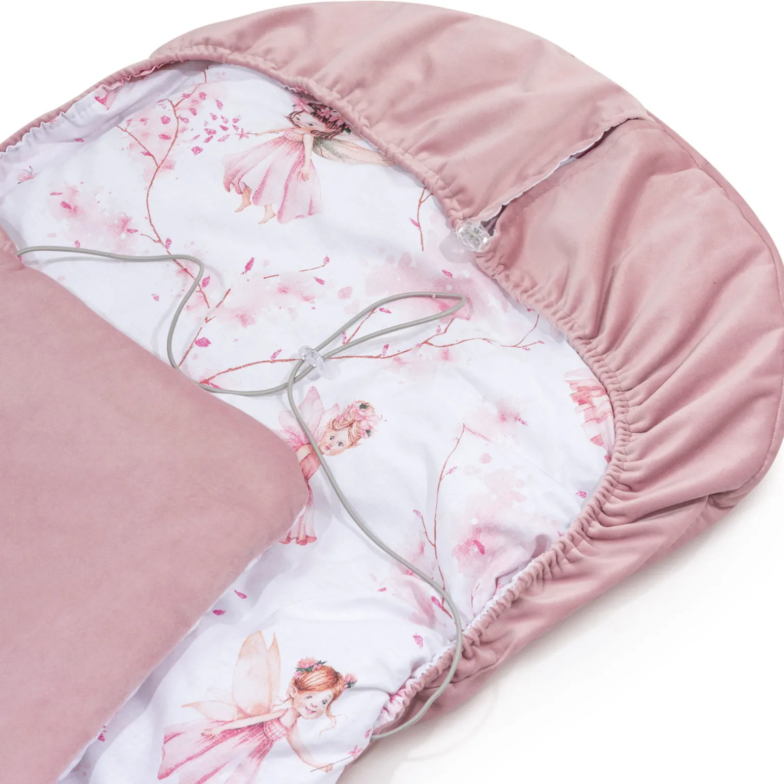 Okrycie, osłonka na nóżki - Little Fairy i smokey pink Soft Velvet